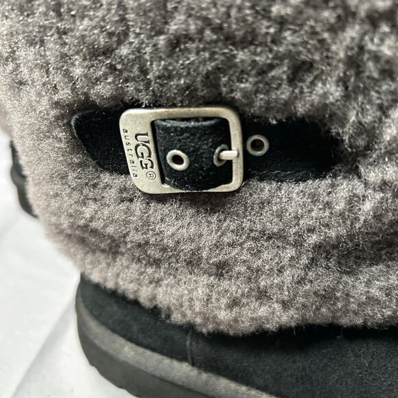 UGG Ellee Marylin Women Shearling Cuff Black 1001672 Shoes/Boots Size 6 - Picture 5 of 11